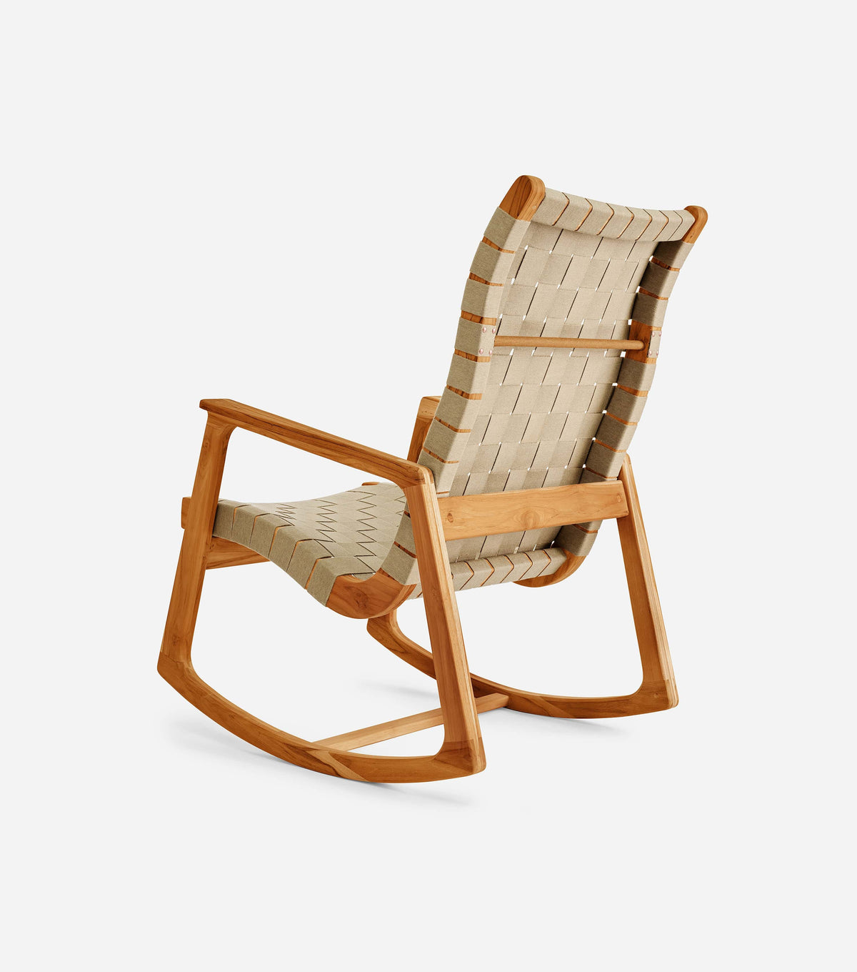 Sealed Teak / 2" Beige Straps