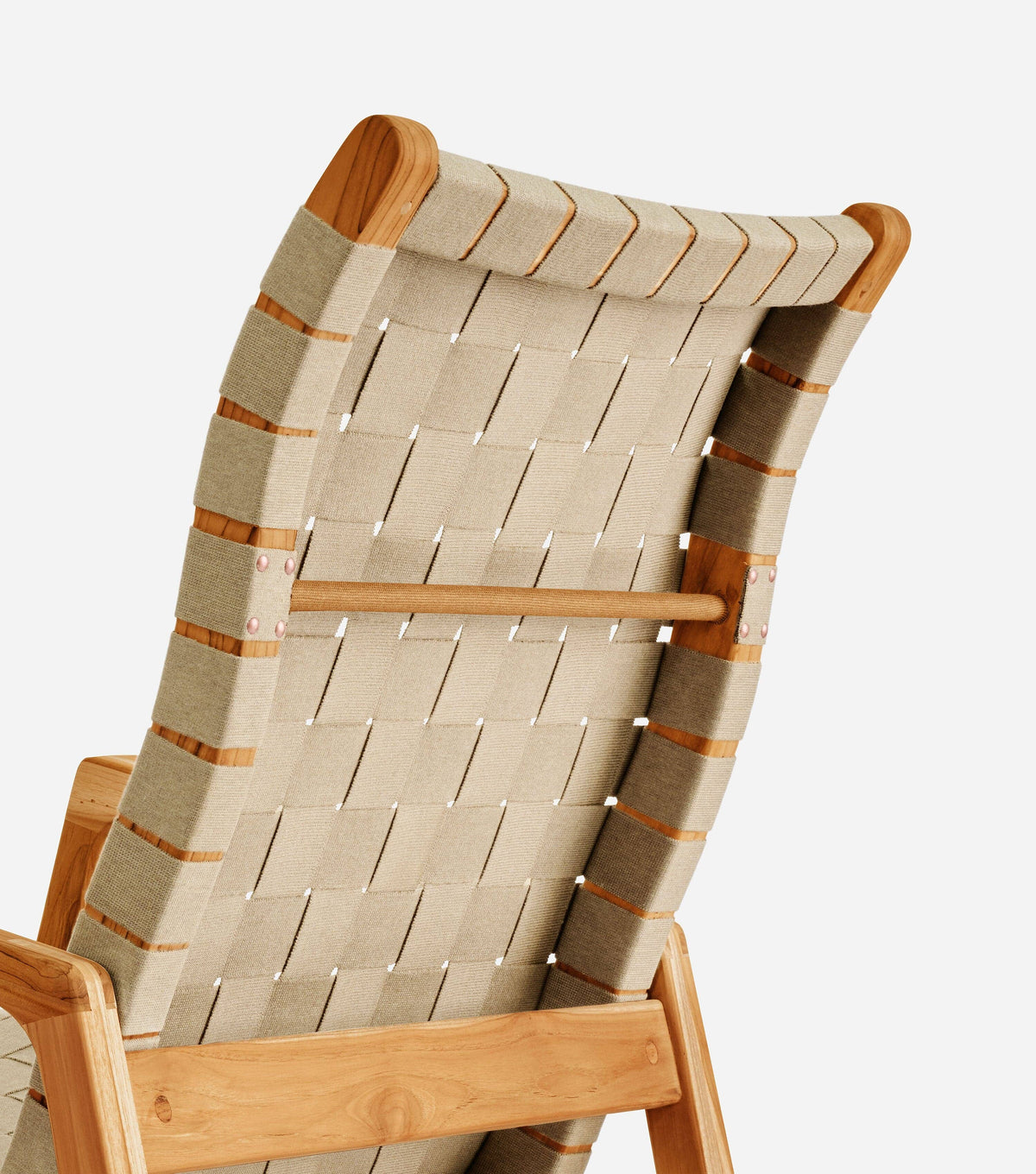Sealed Teak / 2" Beige Straps